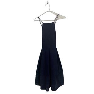 NAVY BLUE HALTER DRESS